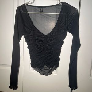Tight Mesh Black Shirt